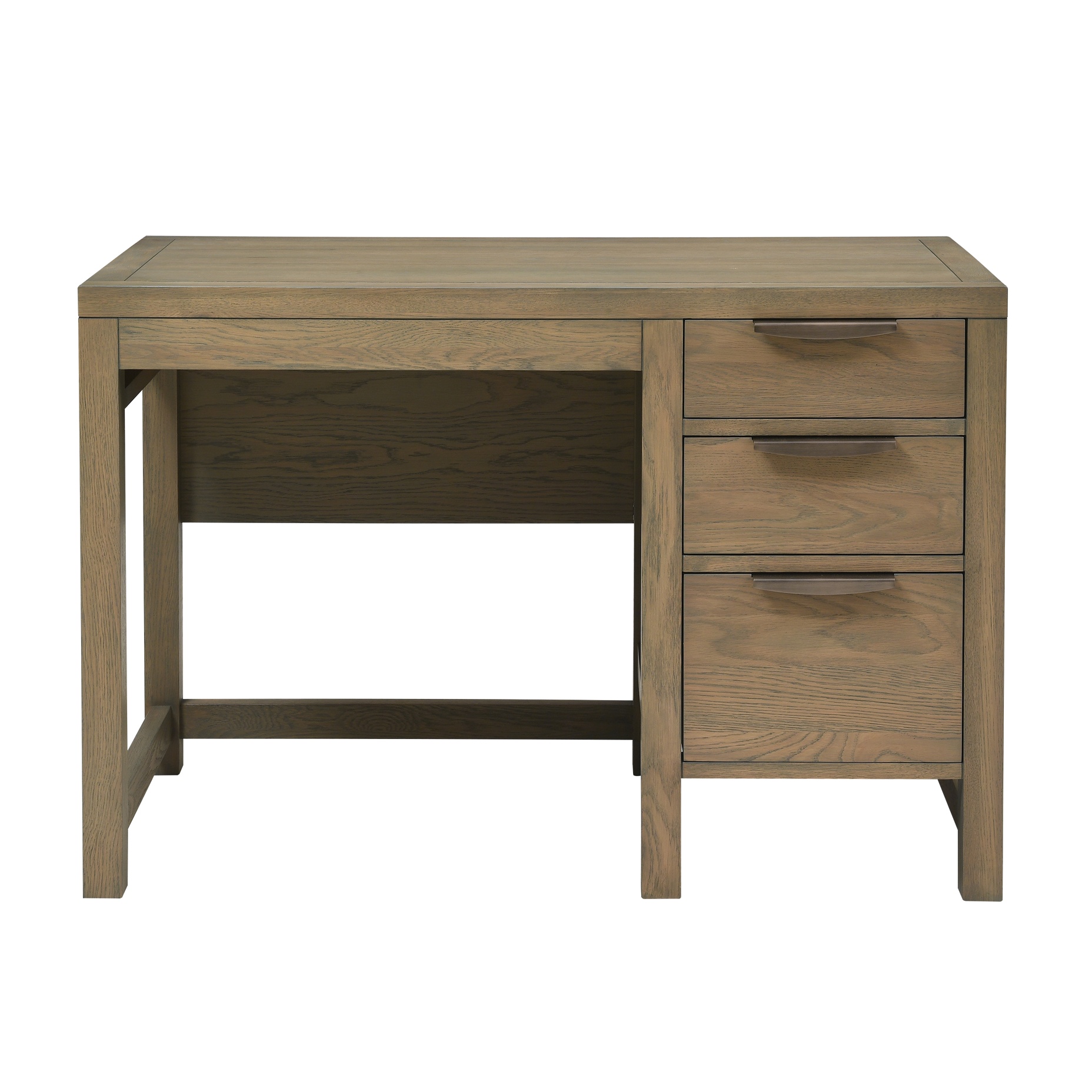 Langley Smoked Oak Modular Office Single Pedestal Desk