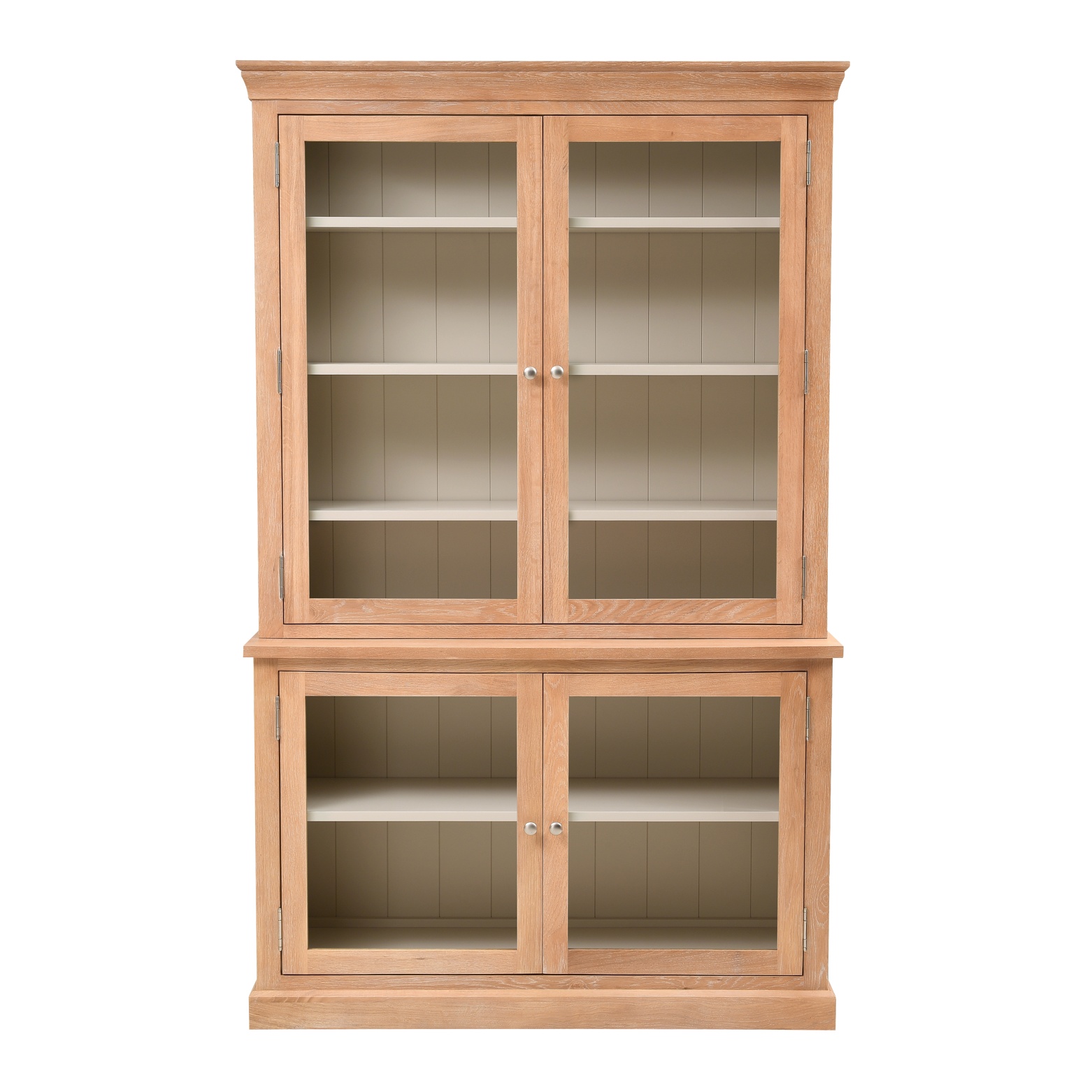 Inglesham Whitewash Oak Large Glazed Dresser