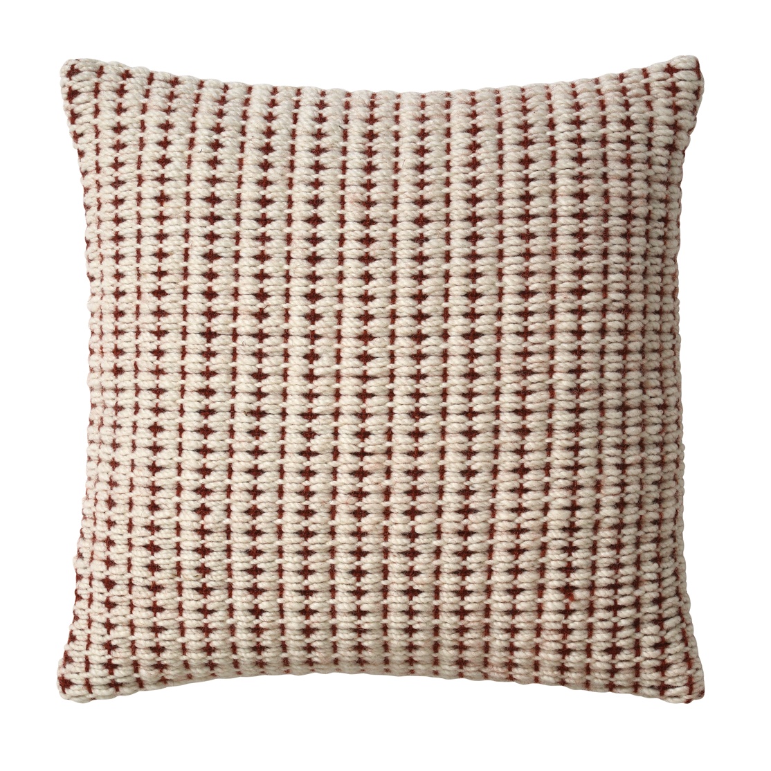Textured Cotton Weave Cushion Brick