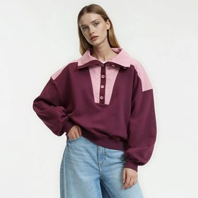 Buttoned Sweatshirt With Trucker Collar £47.99 By La Redoute Model