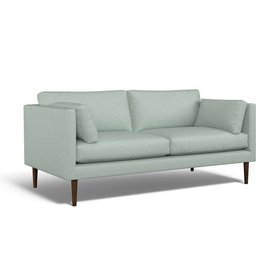 Gabriela Modern Soft Brushed 3 Seater Feather Sofa with Dark Wood Legs