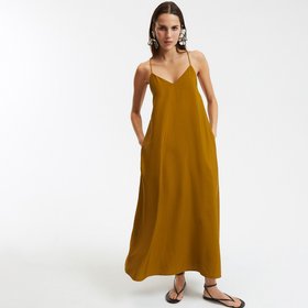 Maxi Cami Dress, Bronze Brown