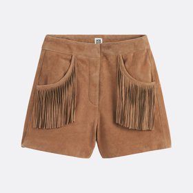 Shorts in Suede Goatskin Leather