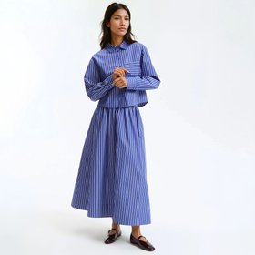 Striped Full Maxi Skirt