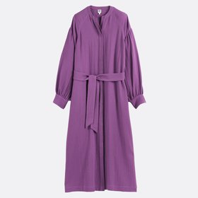 Belted Long Sleeve Maxi Dress