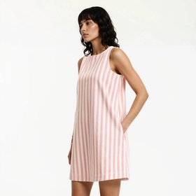 Striped Sleeveless Mini Dress
