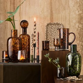 Azhar 24-Piece Cutlery Set with Leopard Print Handles