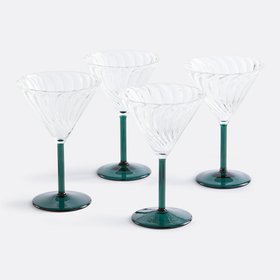 Set of 4 Marty Stemmed Glasses in Borosilicate Glass