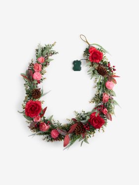 Pink/Purple Pre Lit Plum Garland