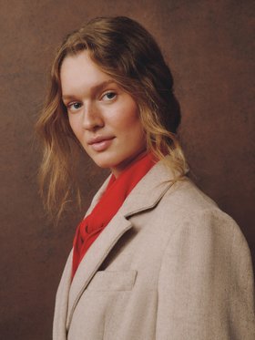 Cream Double Breasted Coat