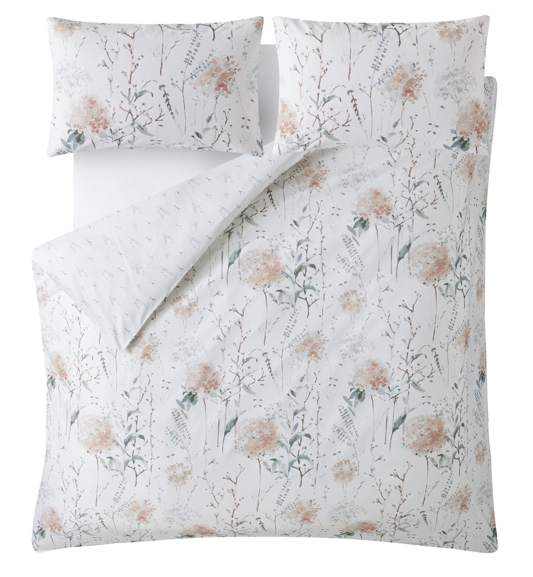 Pallington Bloom Duvet Cover and Pillowcase Set, Plaster Pink