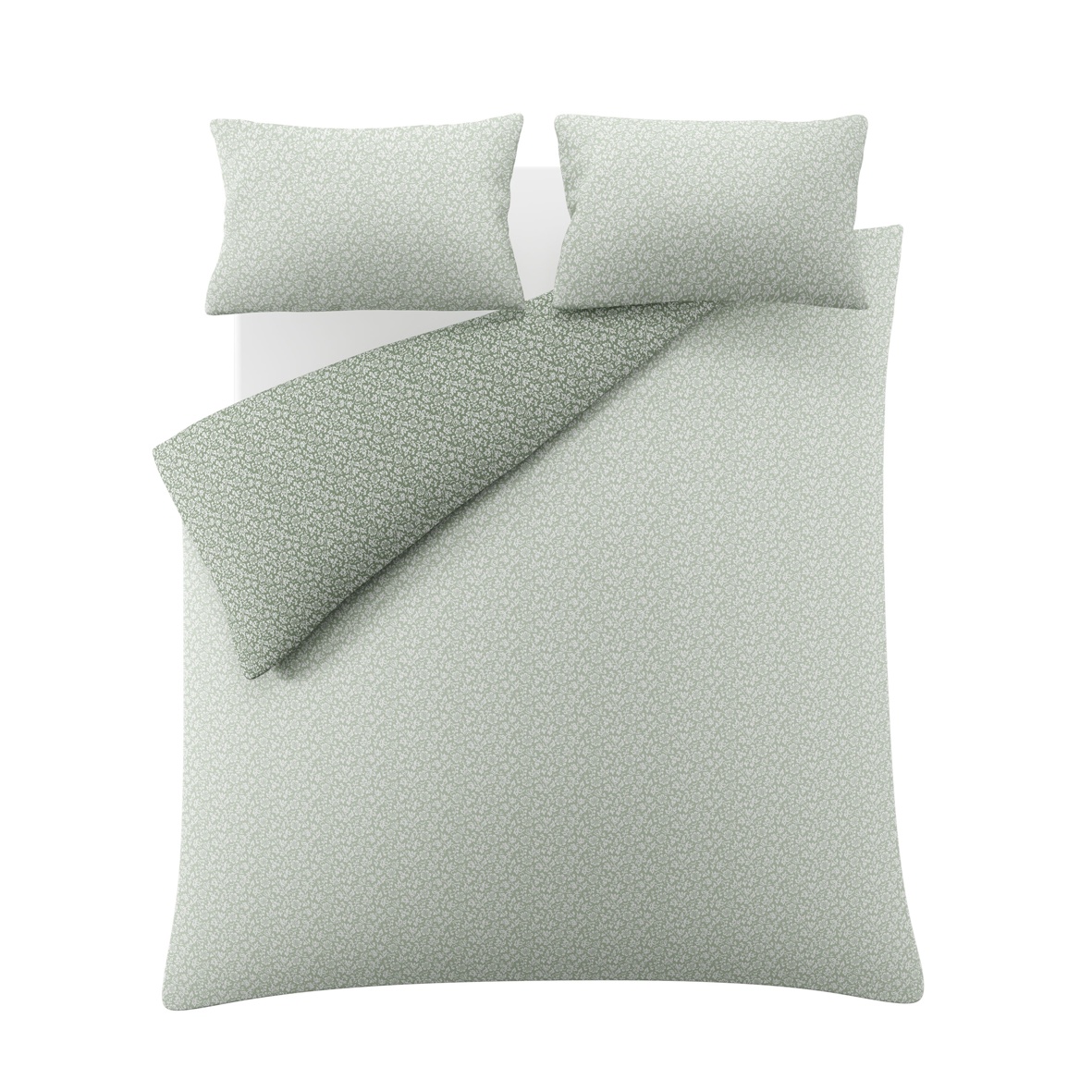 Sage Sweet Alyssum Duvet Cover and Pillowcase Set