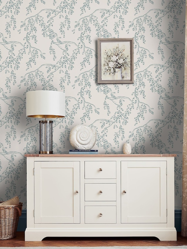 Newport Blue Rainham Willow Wallpaper