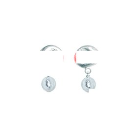 Molten Crescent Moon Stud Earrings Organic Shape Sterling Silver Studio Lifestyle Square