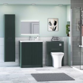 Avenza Deep Moss Green Vanity Unit with Ceramic Basin
