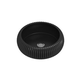 Milan Round Counter Top Basin - Black