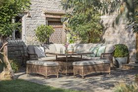 RHS By Bramblecrest Rosemoor Square Modular Sofa With Square Adjustable Table & 2 Benches