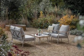 RHS By Bramblecrest Wisley 2 Seat Sofa With 2 Sofa Chairs & Rectangle Coffee Table   Mocha