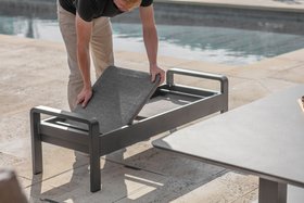 Bramblecrest Prague 3 Seat Sofa With Rectangle Piston Adjustable Table, 2 Sofa Chairs & Bench - Anthracite