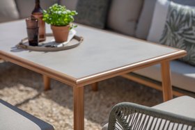 Bramblecrest Helsinki LShape Sofa With Rectangle Casual Dining Table, Bench & Chair