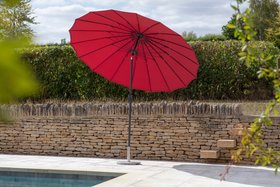 Shanghai Claret Red 2.7m Aluminium Tilt Parasol