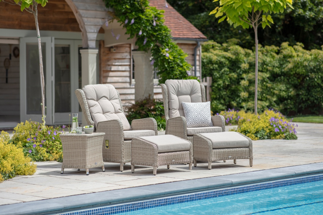 Bramblecrest Chedworth Deluxe Recliner Set in Sandstone