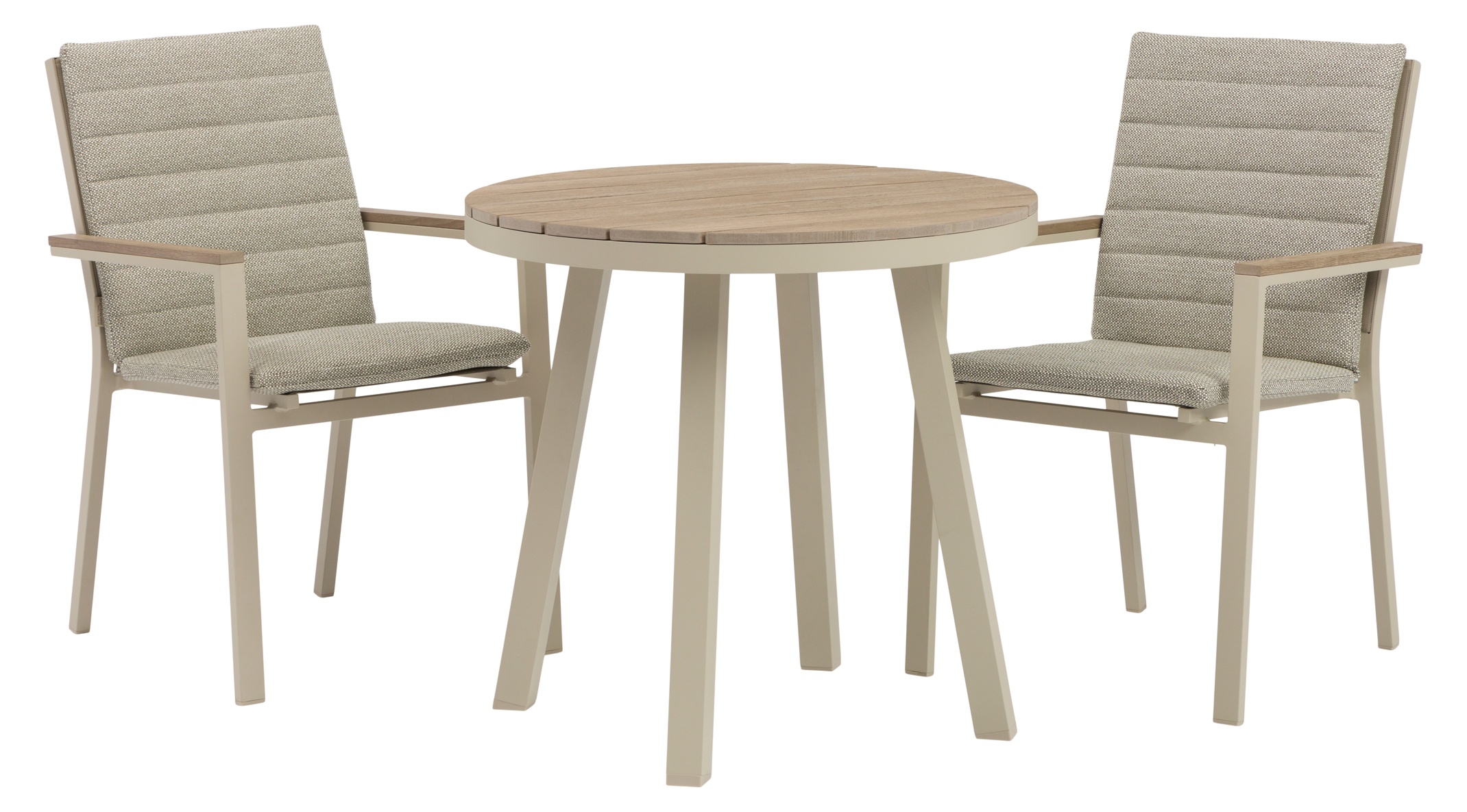 Bramblecrest Zurich 80cm Round Tree Free Table With 2 Chairs   Mocha