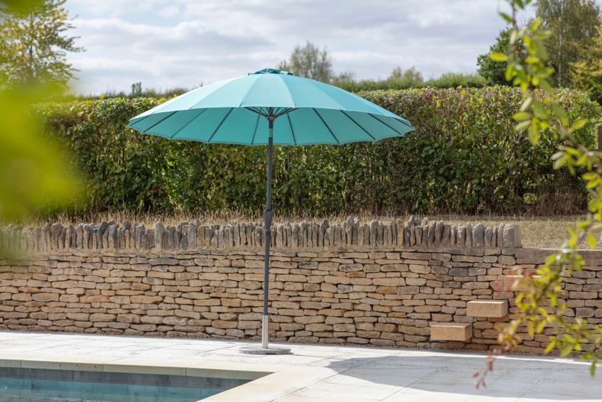 Shanghai Teal 2.7m Aluminium Tilt Parasol