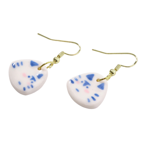 Illustrated Cat Porcelain Earrings Illustrated Cat Porcelain Earrings