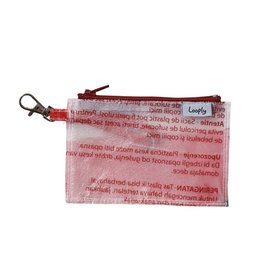 Repurposed Plastic Mini Pouch - Red