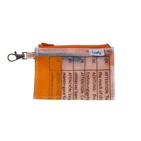 Repurposed Plastic Mini Pouch - Orange