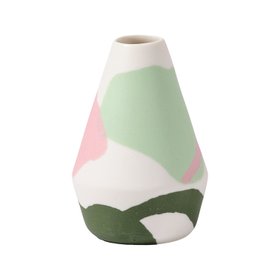 Porcelain Small Coned Bud Vase - Colourway B