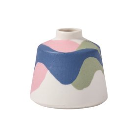 Porcelain Short Bud Vase - Colourway C