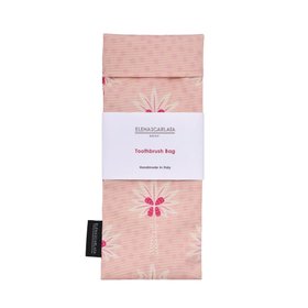 Toothbrush Travel Pouch in Pink Palms Print