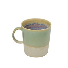 Glazed Porcelain Mug in Green and Beige