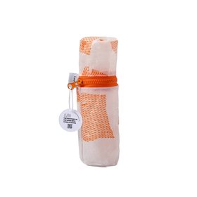 Repurposed Plastic Round Pencil Case - Orange