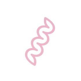3D Printed Helix Bookmark in Bubblegum Pink