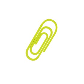 3D Printed Paperclip Bookmark in Lime Green