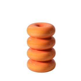 Donut Ceramic Vase in Orange