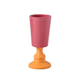 Pink and Orange Porcelain Goblets