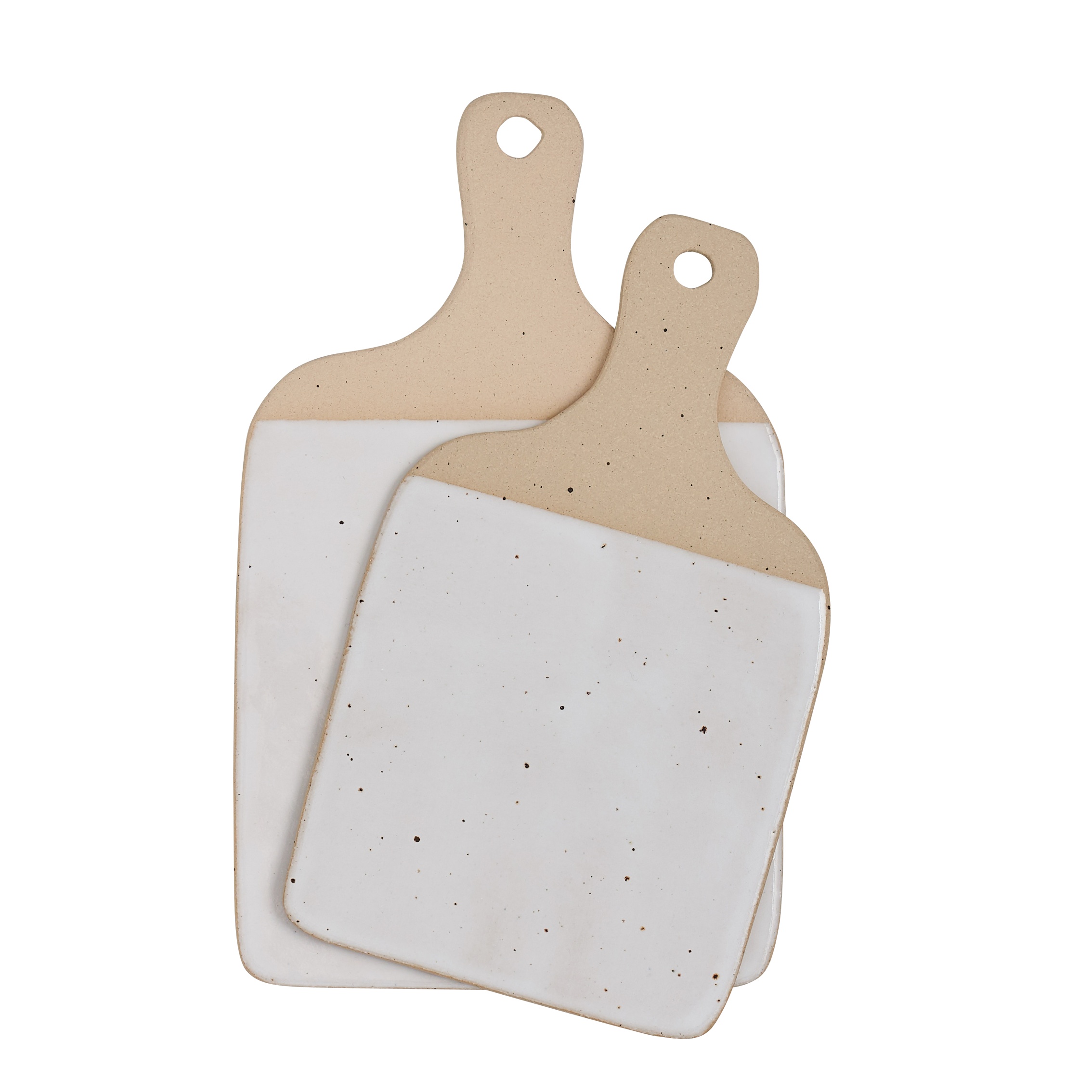 Stoneware Cheeseboard Set – Cool White Glaze