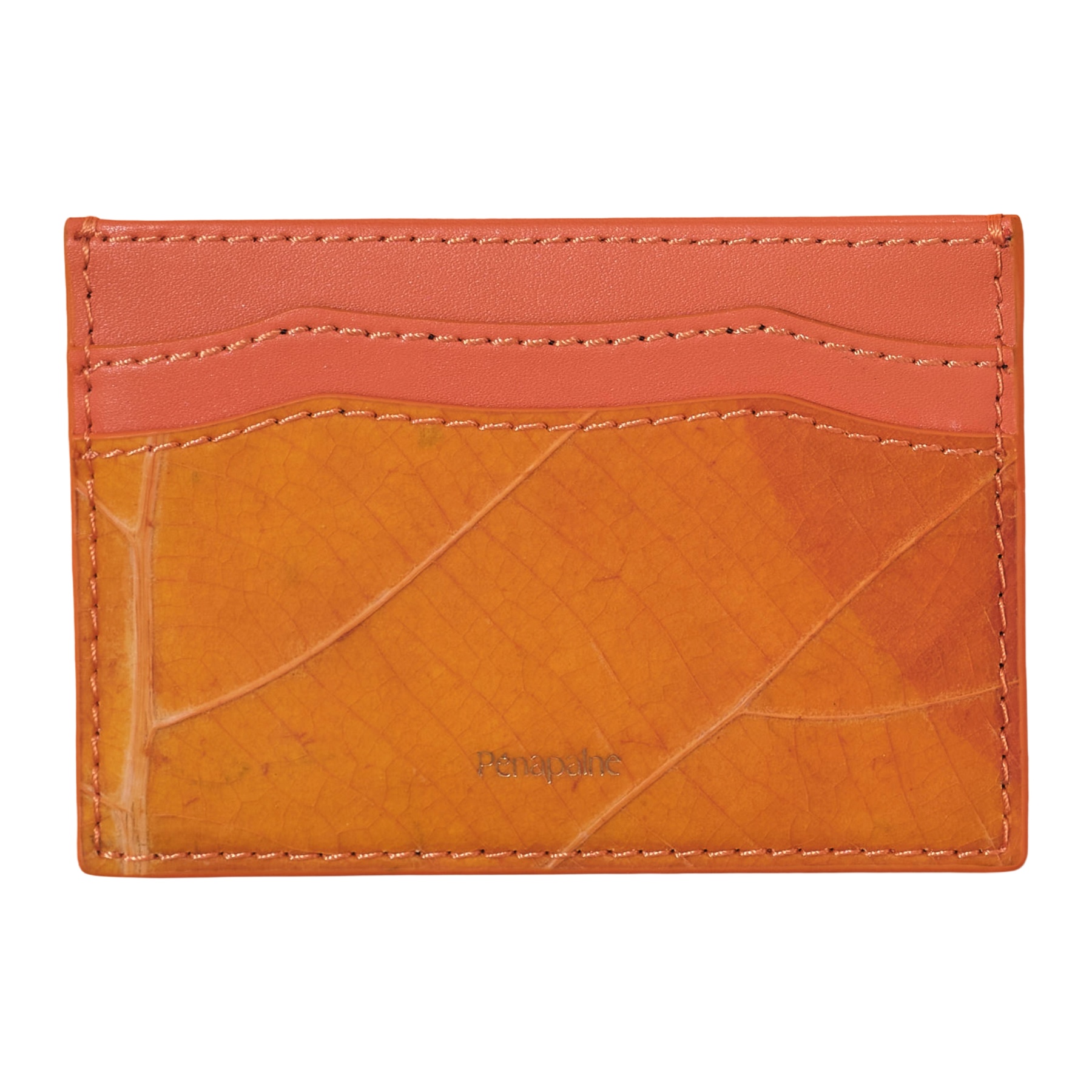 Plant Based Card Holder in Orange Leaf