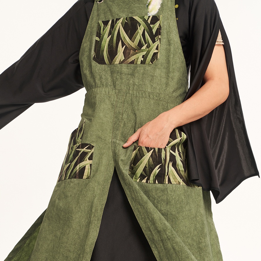 Grass Print X Apron