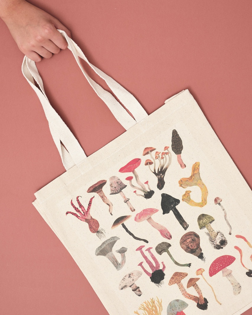 Mushroom Canvas Tote