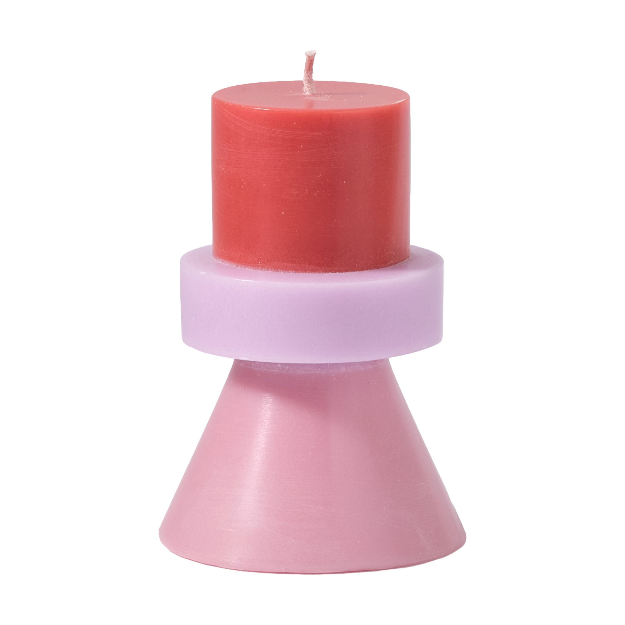 Mini Stack Candle in Pink and Red