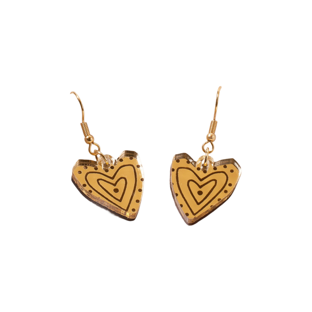 Golden Heart Earrings