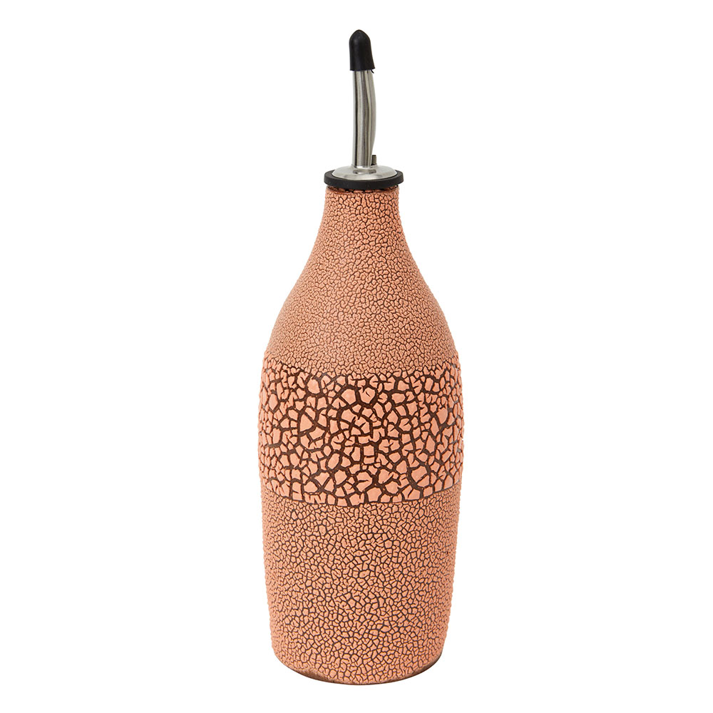Coral Ceramic Oil Bottle