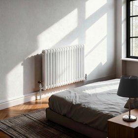 Flomasta 600mm x 785mm White Horizontal 2 Column Radiator