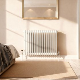 Flomasta 600mm x 785mm White Horizontal 2 Column Radiator