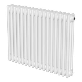 Flomasta White Horizontal 3 Column Radiator 600mm x 785mm